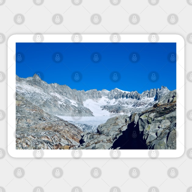 Rhone glacier Swiss Alps / Swiss Artwork Photography Sticker by RaphaelWolf